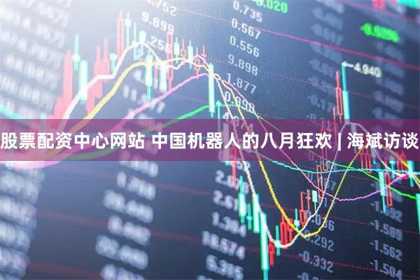 股票配资中心网站 中国机器人的八月狂欢 | 海斌访谈